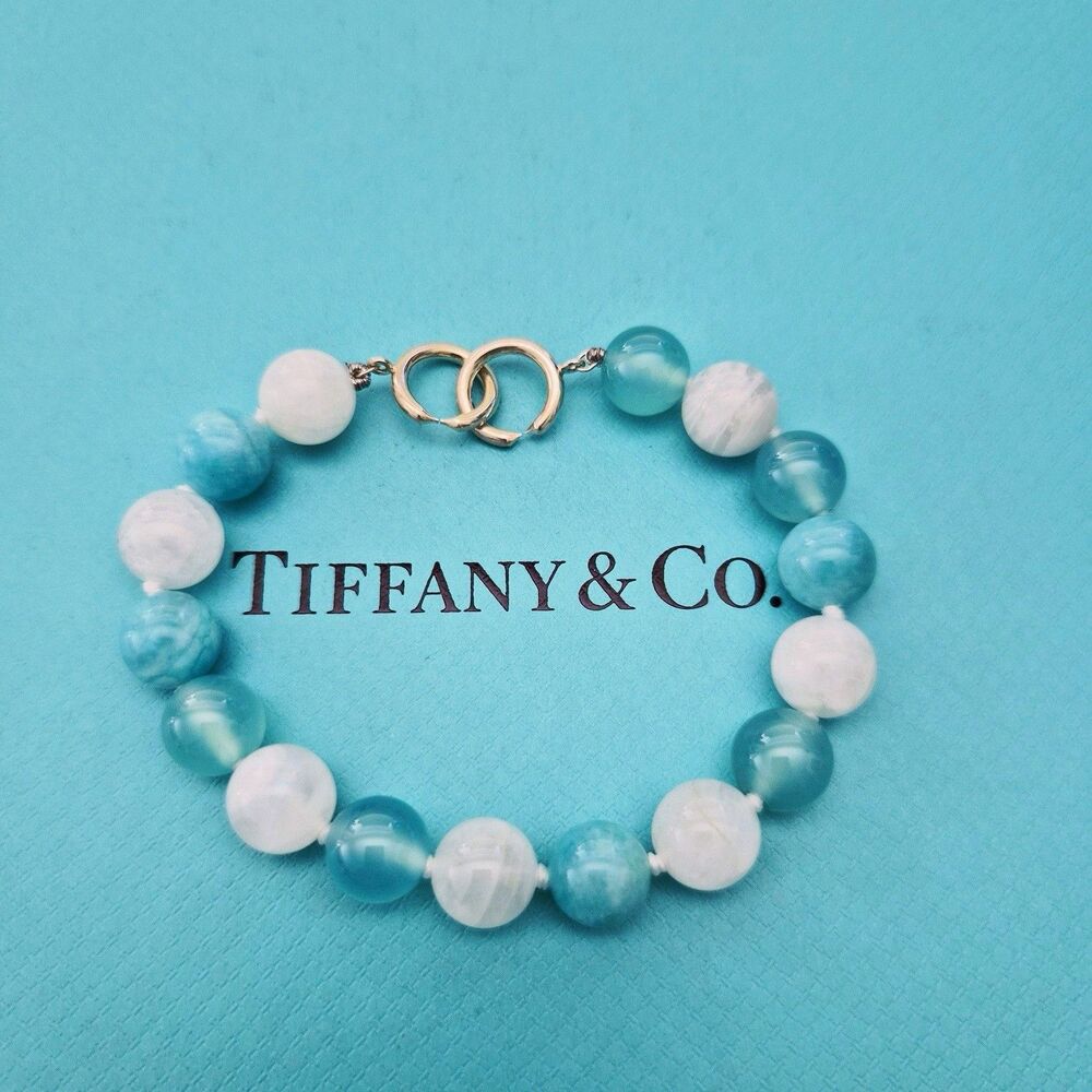Tiffany & Co. Paloma Picasso Amazonite Moonstone Chalcedony Bracelet Necklace - Picture 6 of 13